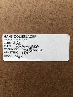 Hans Dolieslager - drieluik Papavers kopen? Bied vanaf 100!