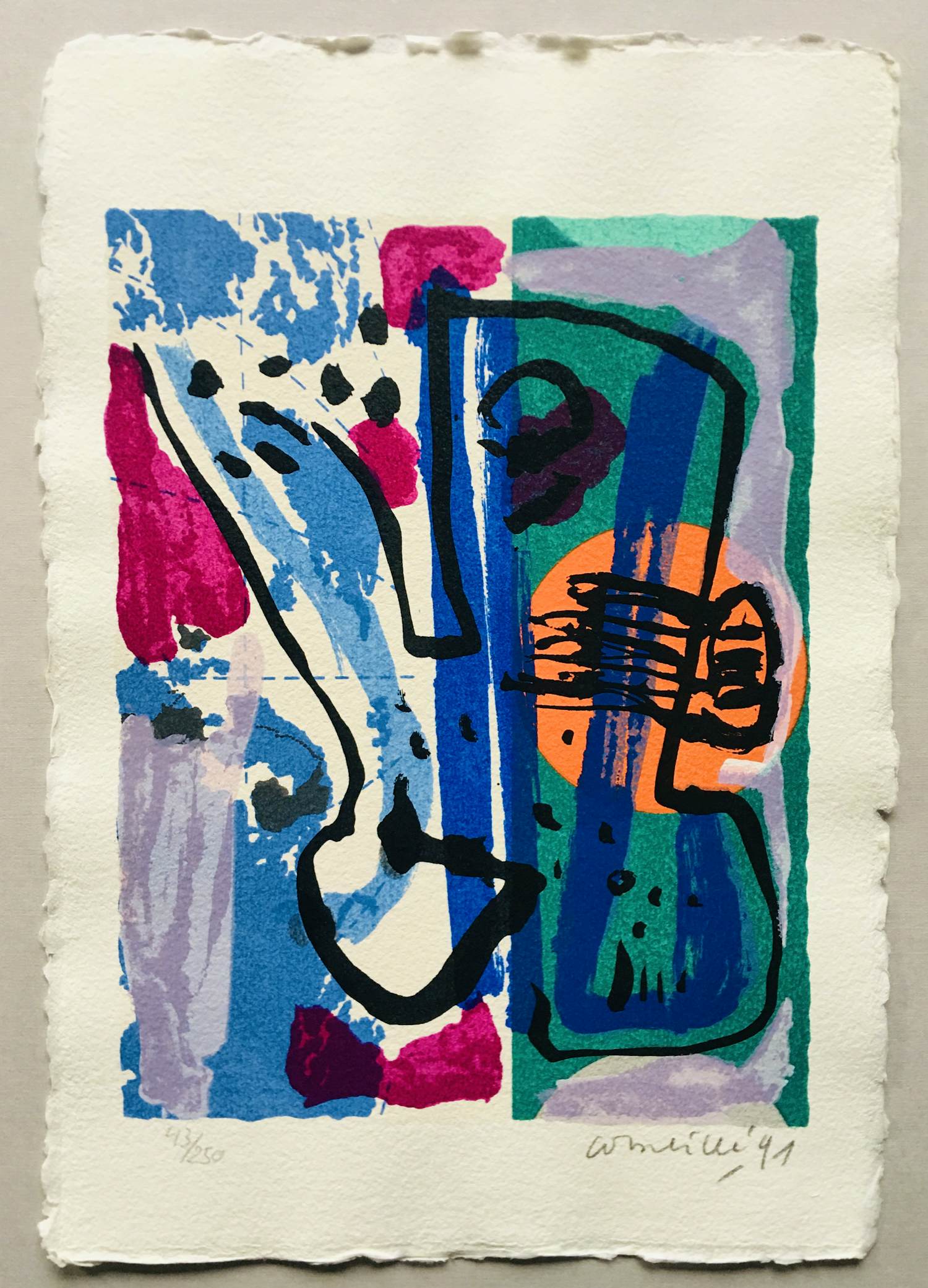 Corneille - kleurrijke zeefdruk - 1991 kopen? Bied vanaf 150!