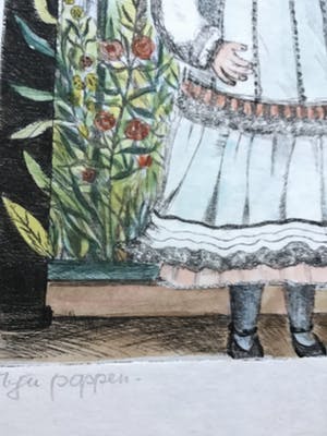 Niet of onleesbaar gesigneerd - Ets aquatint, Mijn poppen, gesigneerd kopen? Bied vanaf 1!