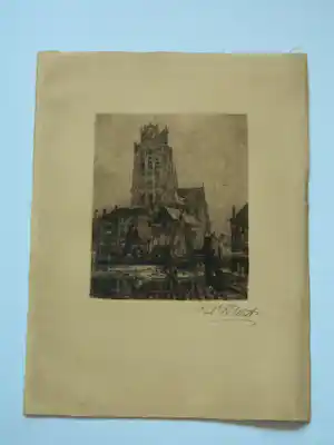 Paul Wallat - Paul Wallat 1879-1966 Kirche in Niederlande kaufen? Bieten Sie von 50!