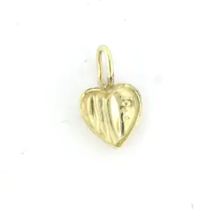 14k bicolor gouden hanger in een vorm van een hart met diamant kopen? Bied vanaf 35!