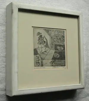Ab Steenvoorden - 2 Ingelijste etsen , Paralel & Spelen – oplage van 10 ex. kopen? Bied vanaf 40!