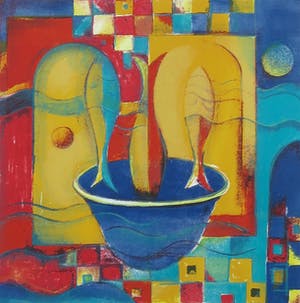 Marianne Aulman - Litho, Mermaids III - Ingelijst kopen? Bied vanaf 1!