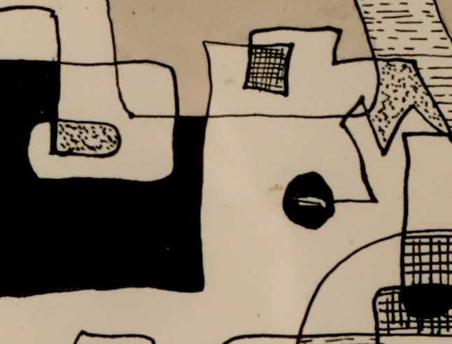 Henri Titselaar - Aquarel en inkt, Abstracte compositie + boek kopen? Bied vanaf 50!