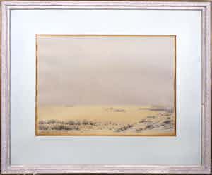 Edgar Fernhout - Litho, Sneeuwvlakte - Ingelijst verkocht voor € 50!