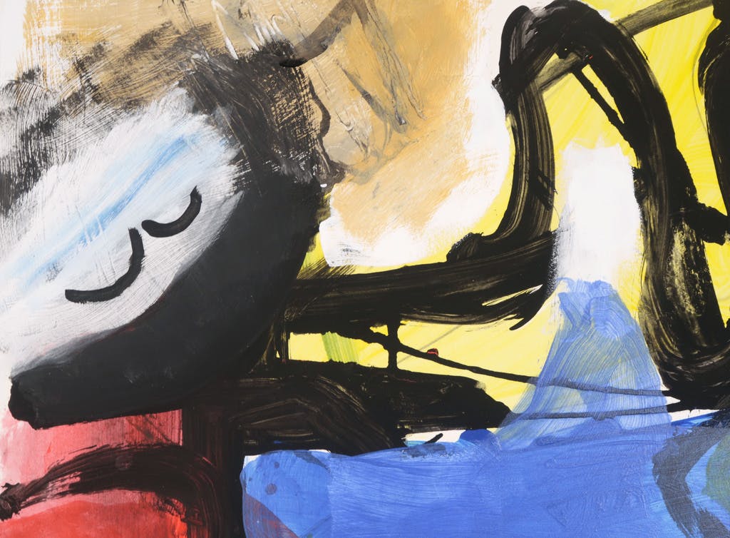 Adele Breteler - Adele Breteler: Acryl op papier, Zonder titel kopen? Bied vanaf 1!