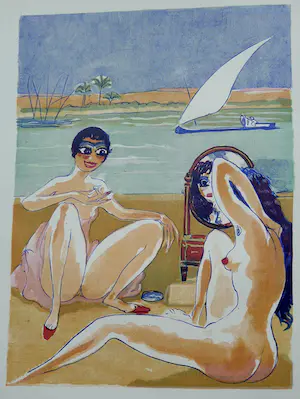Kees van Dongen - Gravure 1001 nacht:'La terrasse sur le Nil' kopen? Bied vanaf 15!