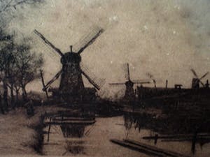 Jan Hillebrand Wijsmuller - Haagse School! 19e Eeuwse Ets "Wetering bij de Baarsjes bij Amsterdam" kopen? Bied vanaf 1!