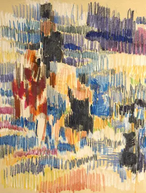 Rene Mels - Prächtige abstrakte Bleistiftzeichnung, um 1955 kopen? Bied vanaf 120!