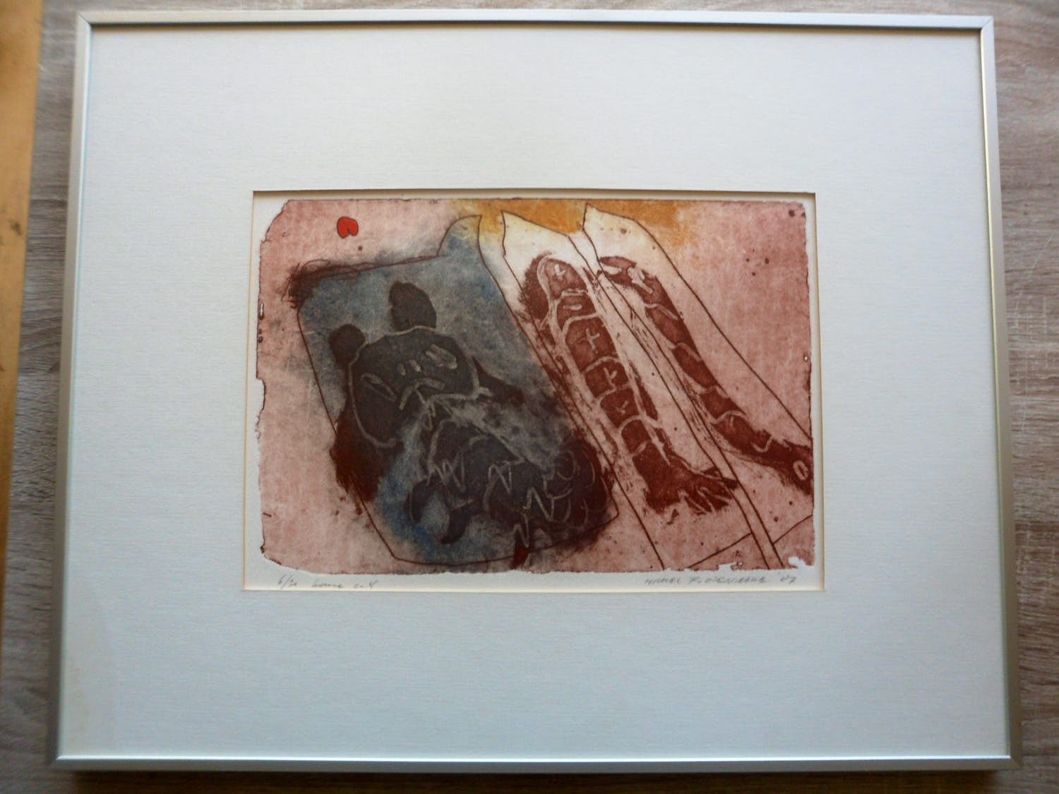 Michel van Overbeeke - Ets. Titel, "House Cat". Uit 1987 verkocht voor € 40!