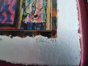 Eric Toebosch - 3 luik Zeefdrukken, titel,Nur die Liebe rettet uns,Alleen liefde kan ons redden kopen? Bied vanaf 40!