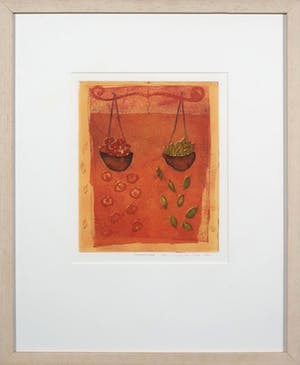 Lukie de Bree - Kleurenets en aquatint, Weegschaal - Ingelijst kopen? Bied vanaf 1!