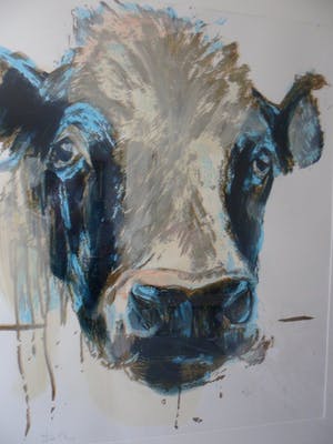 Theo Onnes - Zeefdruk. Titel. "Cow 1 ( Groot ) kopen? Bied vanaf 120!