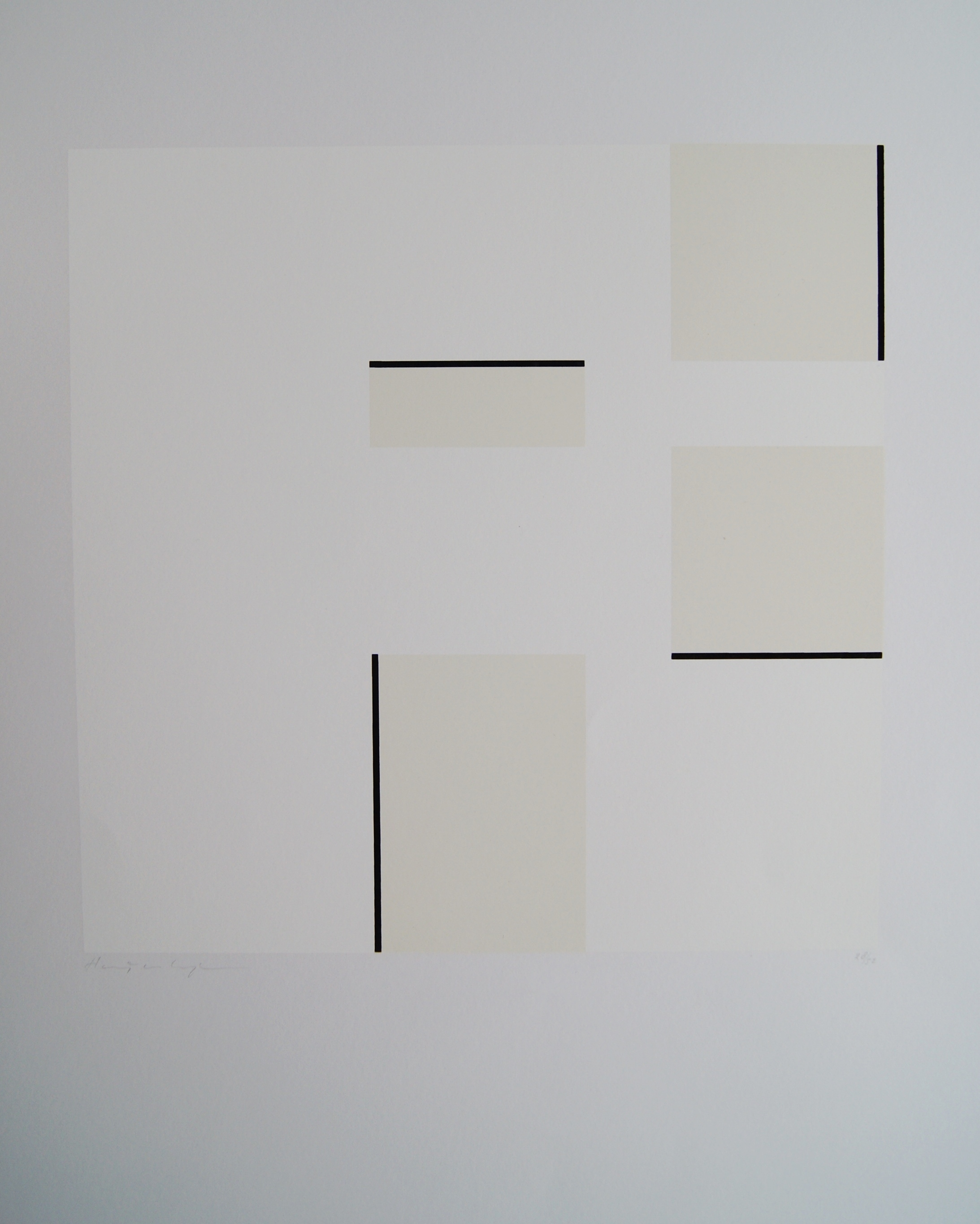 Harry van Kuyk - geometrische zeefdruk - 1973 verkocht voor € 175!