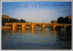 Christo - Project " Pont Neuf wrapped " 1983 - inc. original stofmonster - handgesigneerd kopen? Bied vanaf 139!