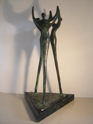 Corry Ammerlaan - Samenwerking op Niveau - grootste versie in brons - 45 cm kopen? Bied vanaf 400!