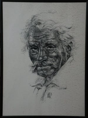 Will Berg - Zelfportret en lachende boer kopen? Bied vanaf 40!