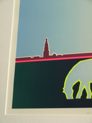 Heleen van der Tuin - Ingelijste zeefdruk, “Peerd van Ome Loeks” - 1989 kopen? Bied vanaf 30!