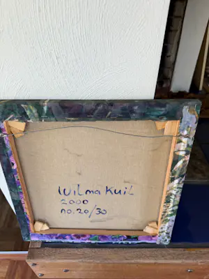 Wilma Kuil - "Iris" Wilma Kuil fotoprint op organza 40x40 oplage 30 stuks kopen? Bied vanaf 50!