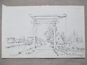 Niet of onleesbaar gesigneerd - Tekening Kortenhoef 1915 kopen? Bied vanaf 1!