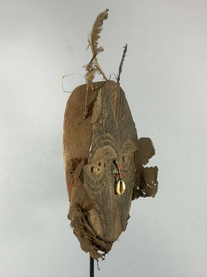 Teke - 200353 - Tribal used African Teke mask with feathers - Congo. kopen? Bied vanaf 1!
