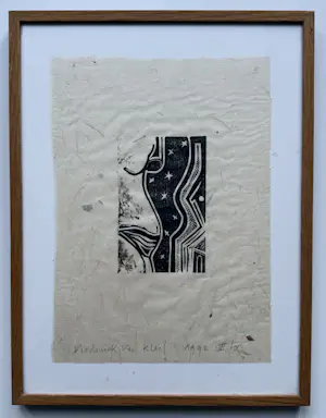 Diederick van Kleef - handgesigneerde linosnede | 'Zonder titel' | 1992 (TWEELUIK) kopen? Bied vanaf 20!