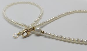 Buy 14 kt zoetwaterparel collier 45,2 cm lang? Bid from 110!