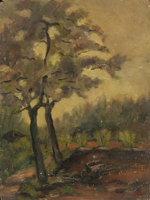 Pieter Haan - Olieverf op board, Lot van drie landschappen kopen? Bied vanaf 1!