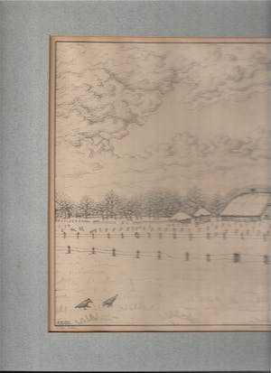 Rudolf Bremmer - sneeuw op het land - litho kopen? Bied vanaf 25!