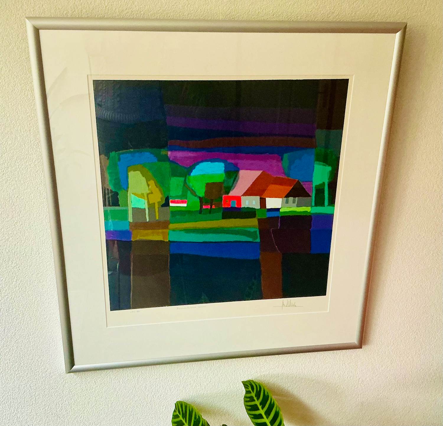 Ton Schulten - Ton Schulten - Zeefdruk - Boerenhoeve - Ingelijst kopen? Bied vanaf 375!