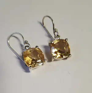 Nieuwe zilveren Klassieke geaffecteerde oorbellen met citrien kopen? Bied vanaf 65!
