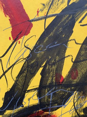 Antoni Tapies - kleurenlitho - 'l'Emerveille merveilleux' - 1973 (Zeer kleine oplage) kopen? Bied vanaf 950!