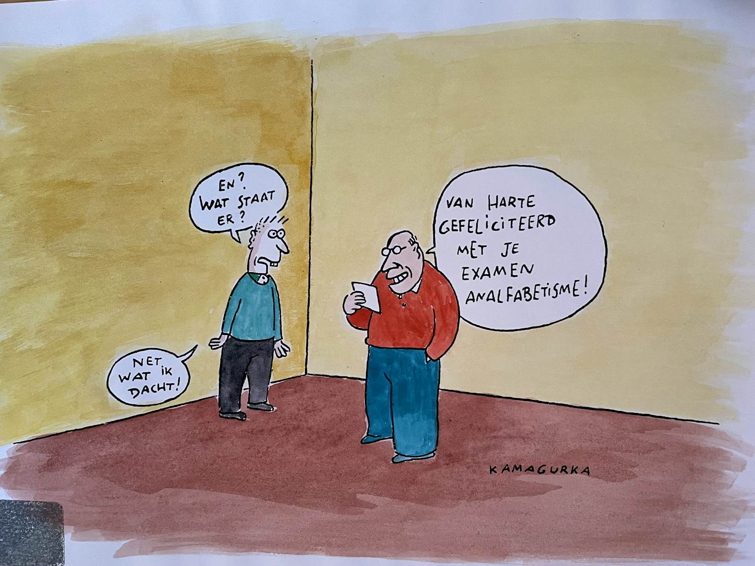 Kamagurka - Analfabetisme verkocht voor € 100!