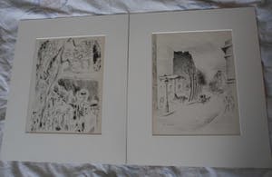 Maurice Asselin - 2 Etsen. titel, "Belleville à vol d'âme". kopen? Bied vanaf 20!