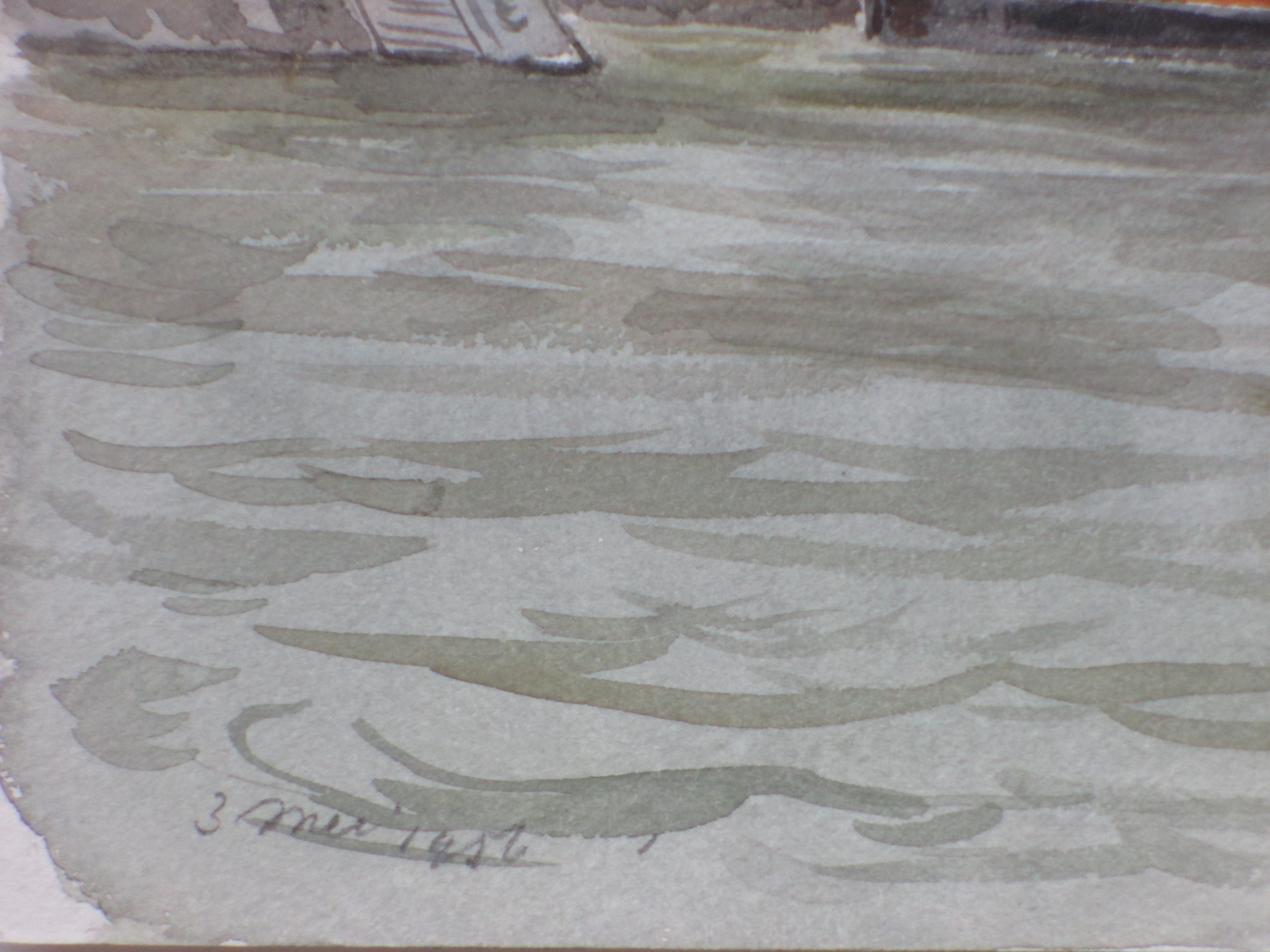 Han Krug - Parijs vanaf de Seine - Aquarel kopen? Bied vanaf 35!