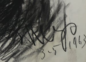 Yvan Theys - Houtskool, Portret kopen? Bied vanaf 1!