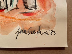 Jan Sierhuis - Tekening krijt acryl kopen? Bied vanaf 1!