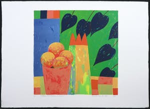 Fenneke van der Elst - Lot van twee litho's, Schaal met citroenen en Stilleven met bladeren en fruit I kopen? Bied vanaf 20!