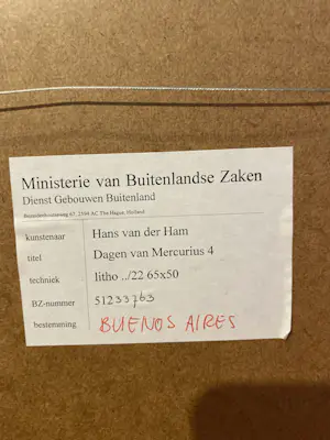 Hans van der Ham - De dagen van Mercurius 4 - litho - 65x50 kopen? Bied vanaf 55!