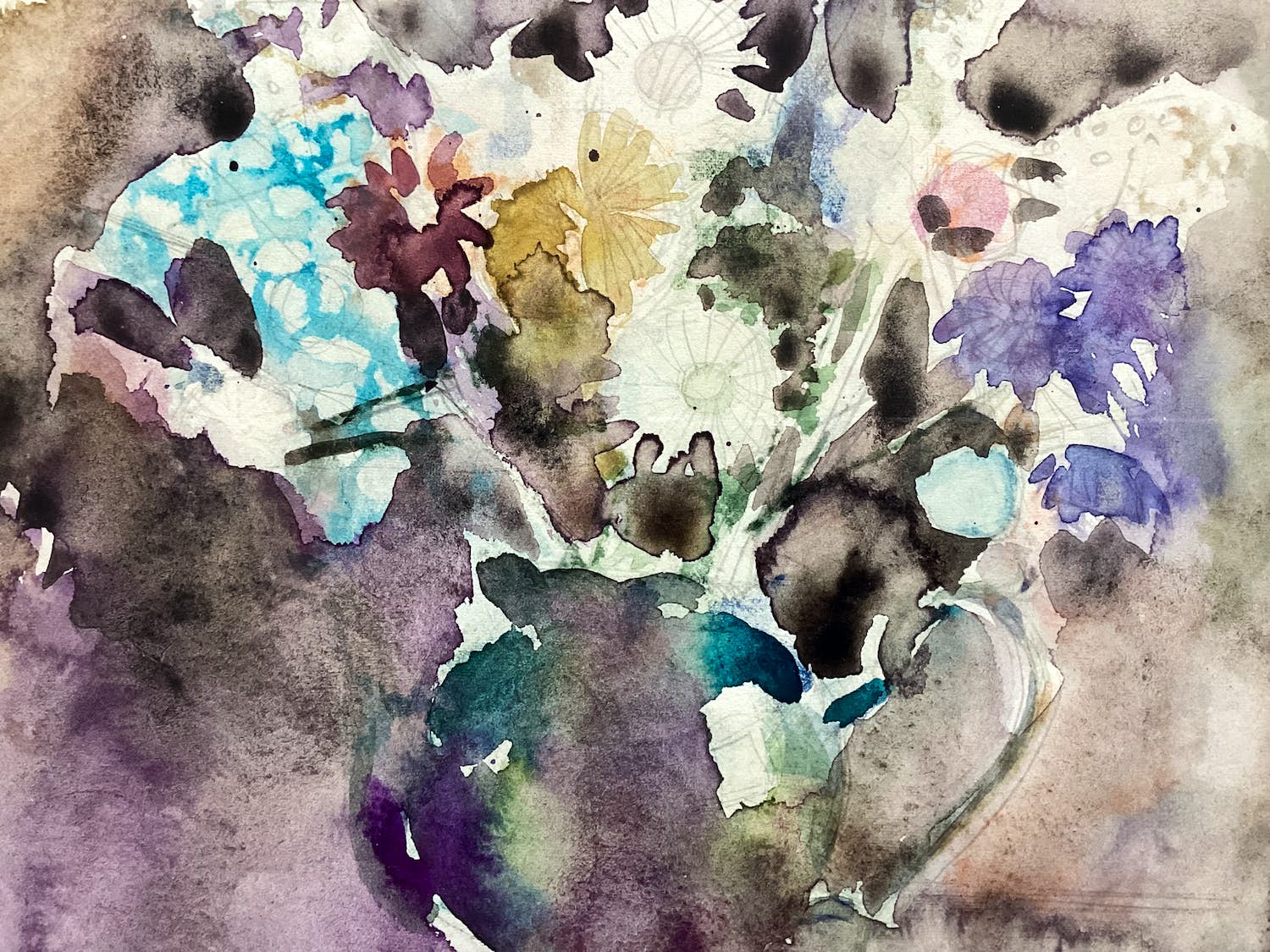 Jan Stekelenburg - Stilleven met bloemen - aquarel kopen? Bied vanaf 75!