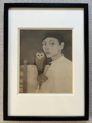 Jan Mankes - Originele Heliogravure - Zelfportret met Uil 1923 kopen? Bied vanaf 150!
