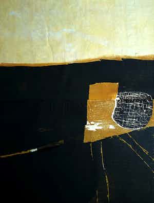 Guillaume Le Roy - Abstracte voorstelling, meerkleurige houtsnede (groot!) verkocht voor € 50!