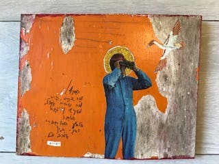 Shila Oringer - Collage - Duck watcher verkocht voor € 100!