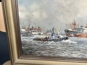 Anton van Unen - Havengezicht Rotterdam (1) kopen? Bied vanaf 175!