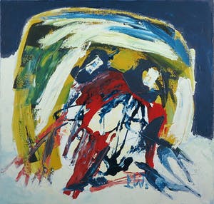 Martin van Wordragen - Olieverf op doek, Dreigend insect - Ingelijst kopen? Bied vanaf 150!