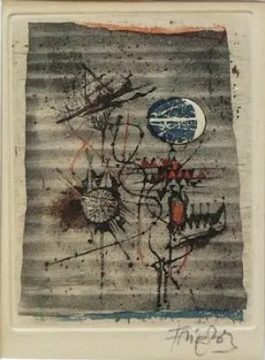AcheterJohnny Friedlaender - Ets/aquatint - Abstracte compositie? Enchérissez de 75!