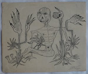 Niet of onleesbaar gesigneerd - Pentekening , “Surrealistische voorstelling” – gesigneerd - 1938 kopen? Bied vanaf 1!