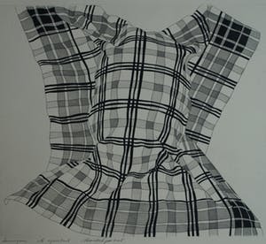 Niet of onleesbaar gesigneerd - Ets en aquatint, “Theedoekportret 1” kopen? Bied vanaf 1!
