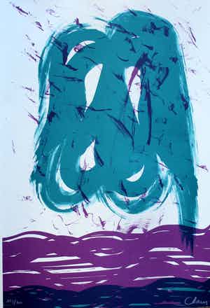 Hugo Claus - Litho met gedicht - Herfst 2 verkocht voor € 10!