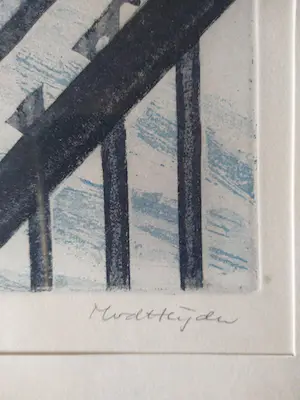 Marianne van der Heijden - De tijd danst - kleurets, in metalen lijst kopen? Bied vanaf 125!